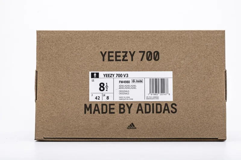  Adidas Yeezy 700 V3 “Azael”Real Boost White FW4980 