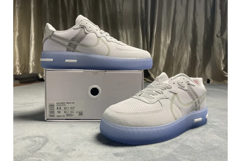  Nike Air Force 1 React QS White Ice CQ8879-100