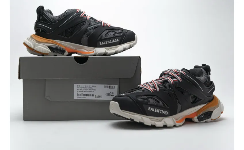  Balenciaga Tess S.Black White Orange 542436 W1GB7 2019 