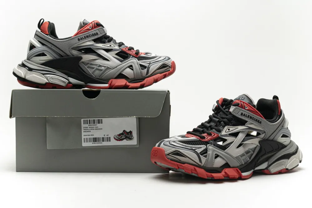  Balenciaga Track 2 Sneaker Grey Red 570391 W2GN3 1003 