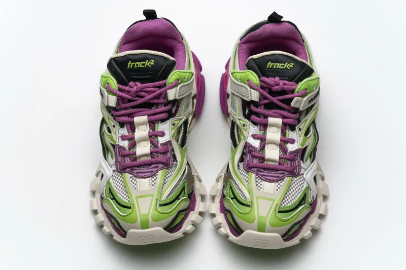  Balenciaga Track 2 Sneaker White Green Pink 568615 W2GN3 9199 