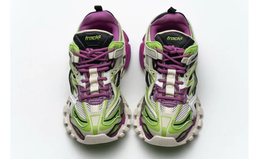  Balenciaga Track 2 Sneaker White Green Pink 568615 W2GN3 9199 
