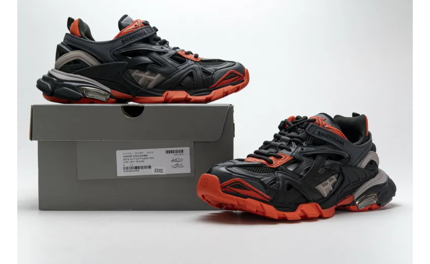  Balenciaga Track 2 Sneaker Dark Grey Orange 570391 W2GN1 2002 