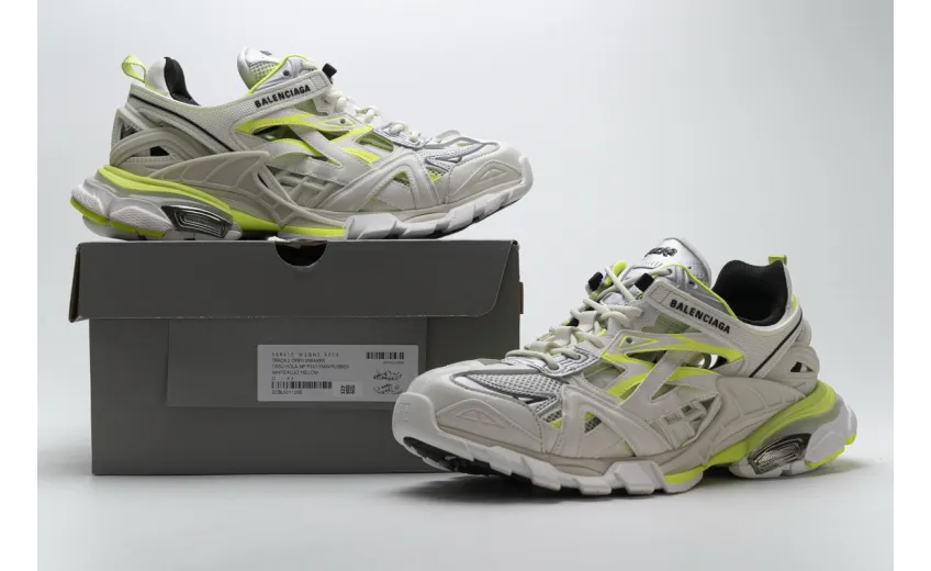 Balenciaga Track 2 Sneaker White Fluo Yellow 568515 W2ON3 9073 