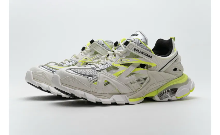  Balenciaga Track 2 Sneaker White Fluo Yellow 568515 W2ON3 9073 