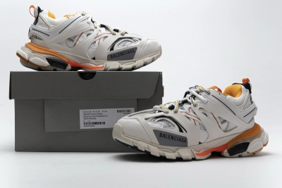Balenciaga Track LED White Orange 542436 W1GB7 9059 01