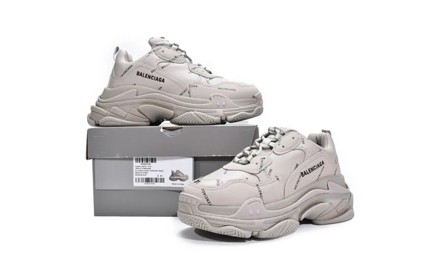  Balenciaga Triple S Letter Beige 524039 W2FA1 9710
