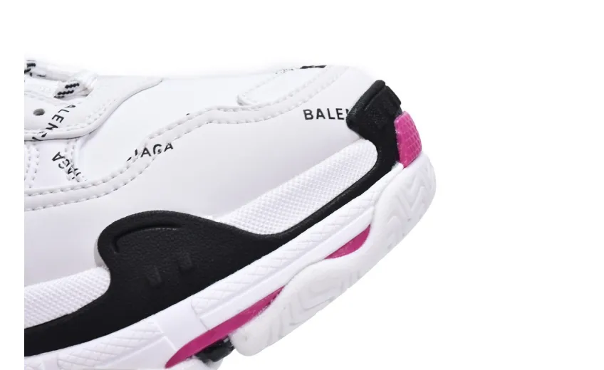  Balenciaga Triple S Letter White Rose Red 524039 W2FA4 9155 