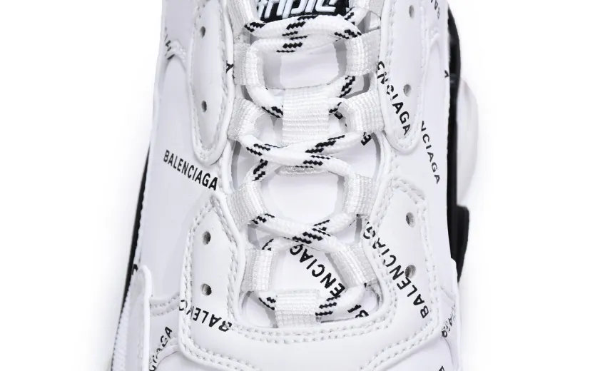  Balenciaga Triple S Letter White Rose Red 524039 W2FA4 9155 
