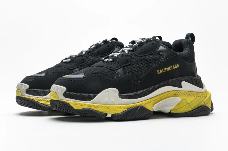 Balenciaga Triple S Black Yellow 483513 W06E1 1078