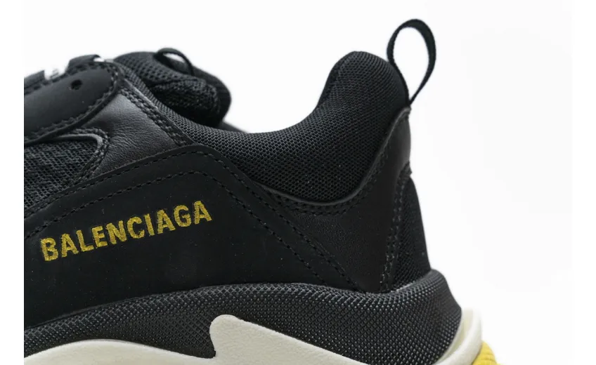  Balenciaga Triple S Black Yellow 483513 W06E1 1078