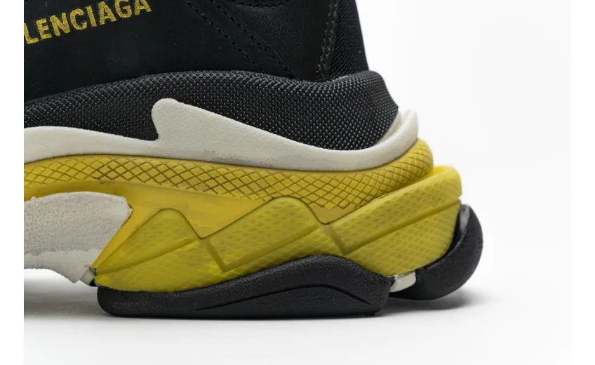  Balenciaga Triple S Black Yellow 483513 W06E1 1078
