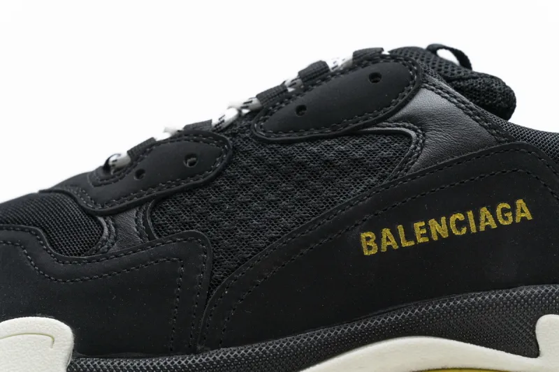  Balenciaga Triple S Black Yellow 483513 W06E1 1078