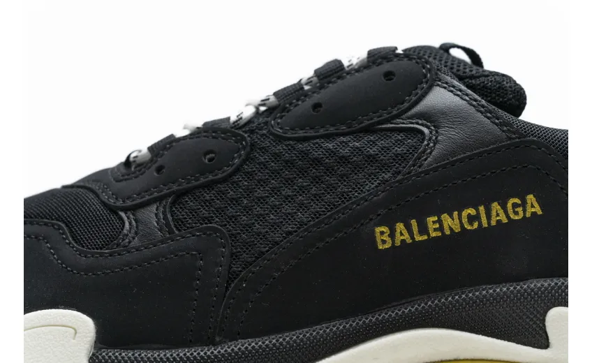  Balenciaga Triple S Black Yellow 483513 W06E1 1078