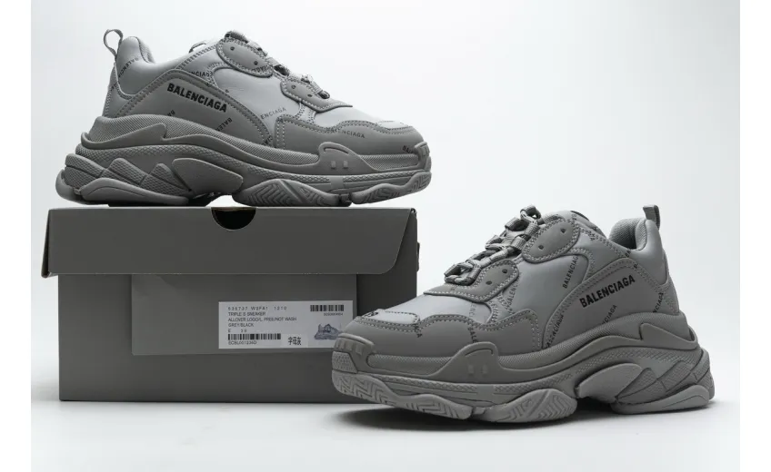  Balenciaga Triple S Grey Black 536737 W2FA1 1210