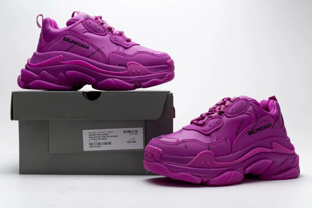  Balenciaga Triple S Letter Pulm Powder 524039 W2FA1 7634