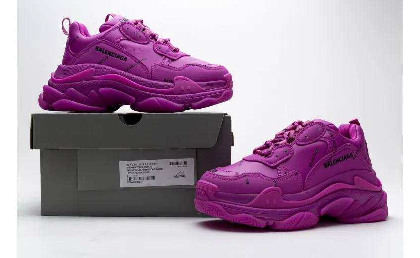  Balenciaga Triple S Letter Pulm Powder 524039 W2FA1 7634