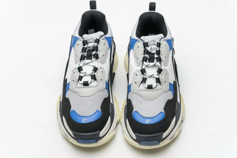  Balenciaga Triple S Black Grey Blue 541624 W06E2 7080 