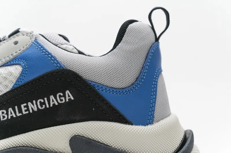  Balenciaga Triple S Black Grey Blue 541624 W06E2 7080 