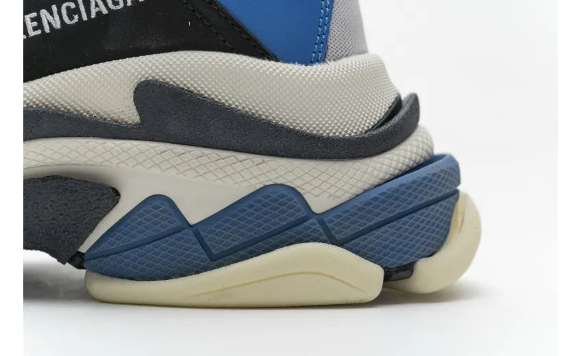  Balenciaga Triple S Black Grey Blue 541624 W06E2 7080 