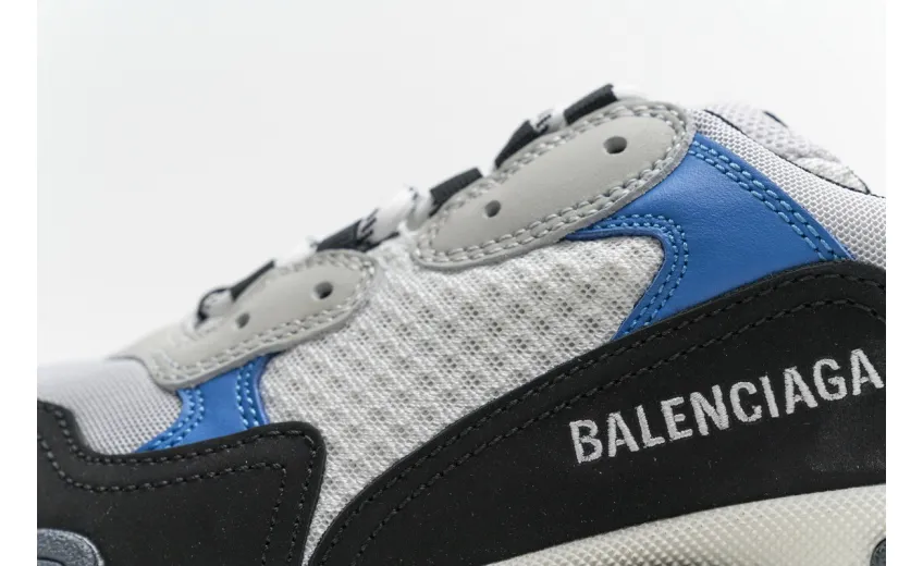  Balenciaga Triple S Black Grey Blue 541624 W06E2 7080 