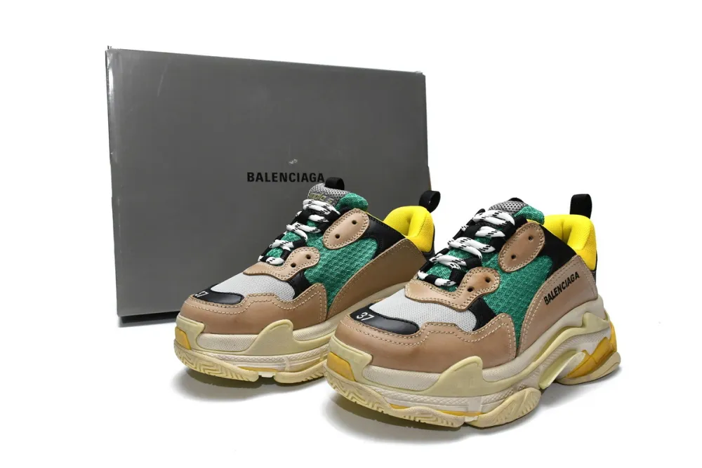  Balenciaga Triple S Green Yellow 483513 W06E3 7070