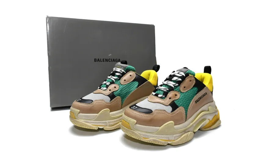  Balenciaga Triple S Green Yellow 483513 W06E3 7070