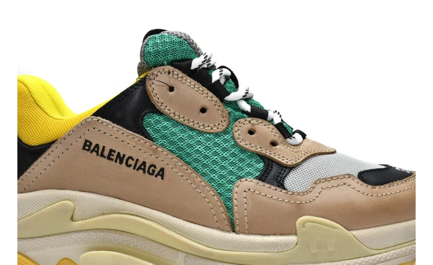  Balenciaga Triple S Green Yellow 483513 W06E3 7070