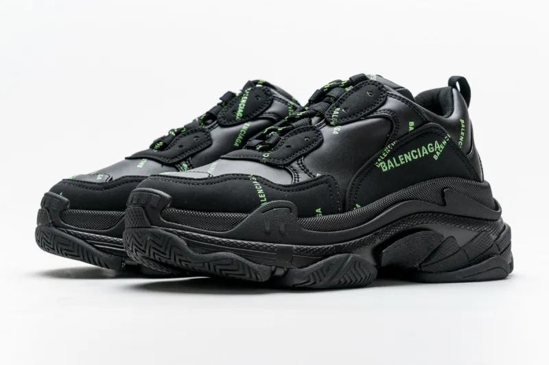  Balenciaga Triple S Letter Fluorescent Yellow 524039 W2FA1 7633