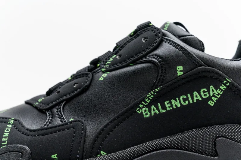  Balenciaga Triple S Letter Fluorescent Yellow 524039 W2FA1 7633