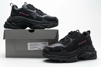  Balenciaga Triple S Letter Black Pink 524039 W2FA1 7635 01