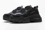  Balenciaga Triple S Letter Black Pink 524039 W2FA1 7635