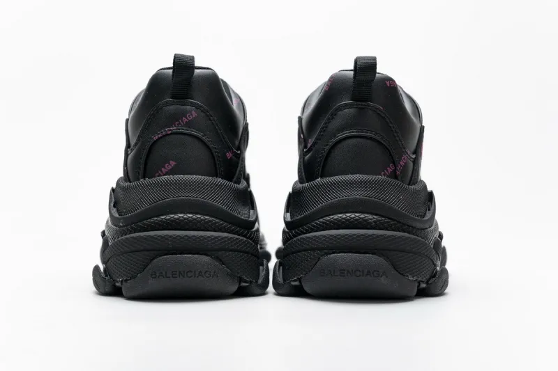  Balenciaga Triple S Letter Black Pink 524039 W2FA1 7635