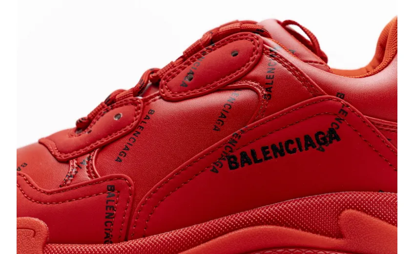  Balenciaga Triple S Letter Bright Red 524039 W2FA1 7632