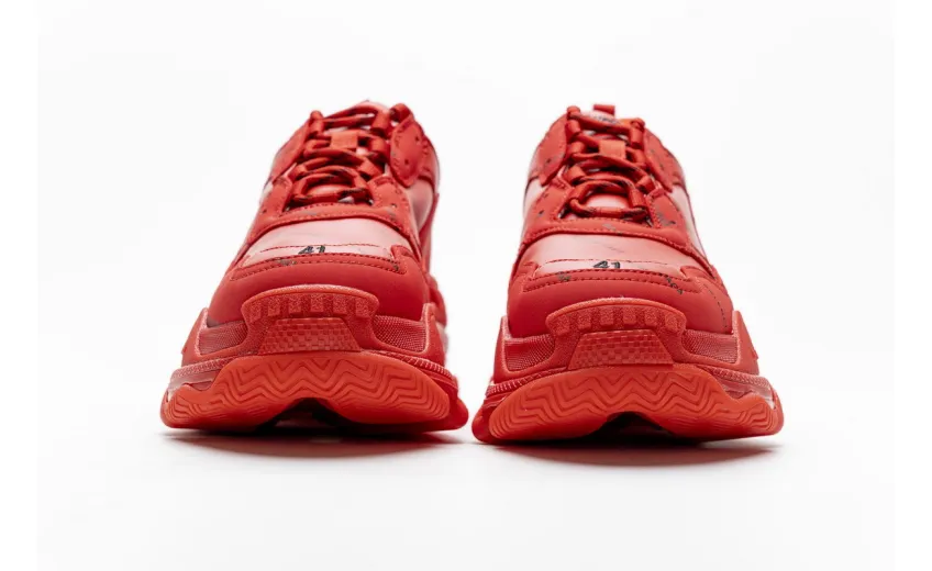  Balenciaga Triple S Letter Bright Red 524039 W2FA1 7632