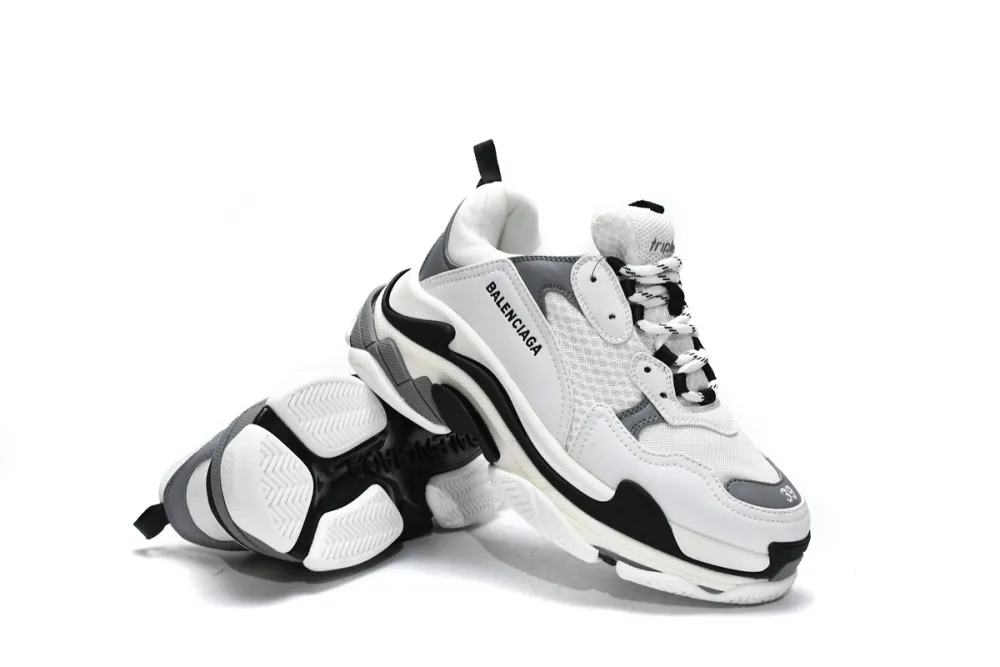  Balenciaga Triple S White Grey 536737 W09O1 9089