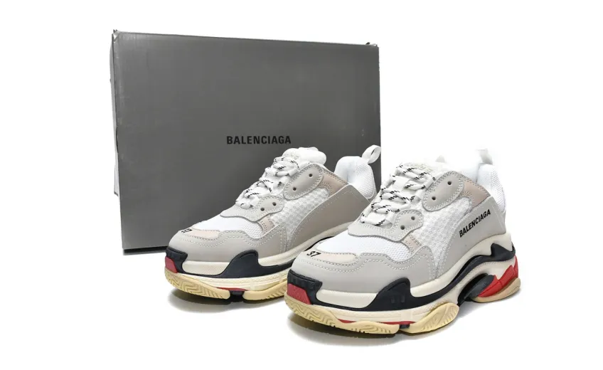 Balenciaga Triple S White Dark Grey Red 524037 W09E1 9000