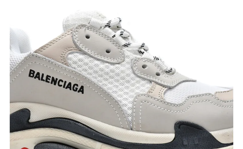  Balenciaga Triple S White Dark Grey Red 524037 W09E1 9000