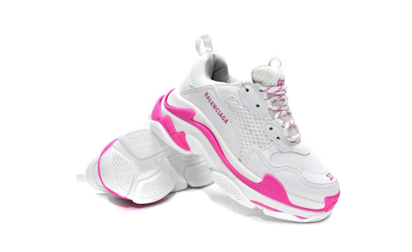  Balenciaga Triple S White Peach Red 536737 W2CA3 3890