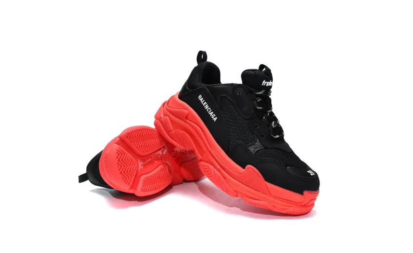  Balenciaga Triple S Black Dark Red 536737 W2FZ1 1060