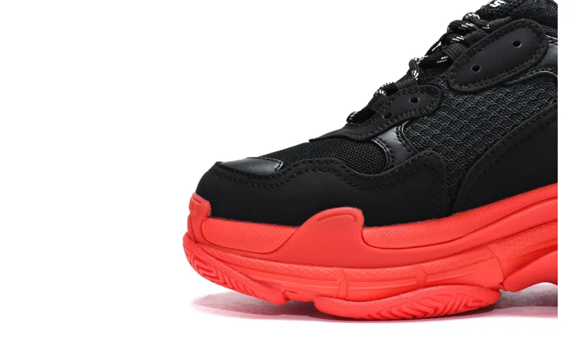  Balenciaga Triple S Black Dark Red 536737 W2FZ1 1060