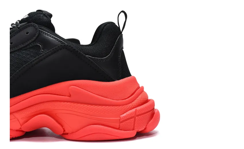  Balenciaga Triple S Black Dark Red 536737 W2FZ1 1060