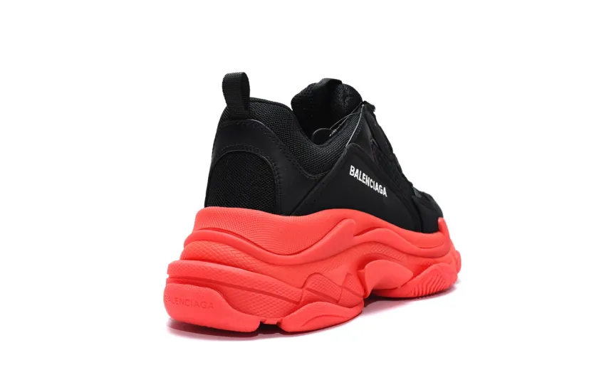  Balenciaga Triple S Black Dark Red 536737 W2FZ1 1060