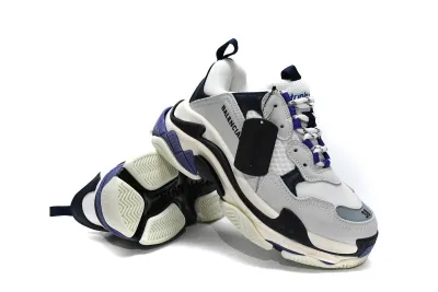  Balenciaga Triple S White Dark Blue 534217 W09E1 9000 02