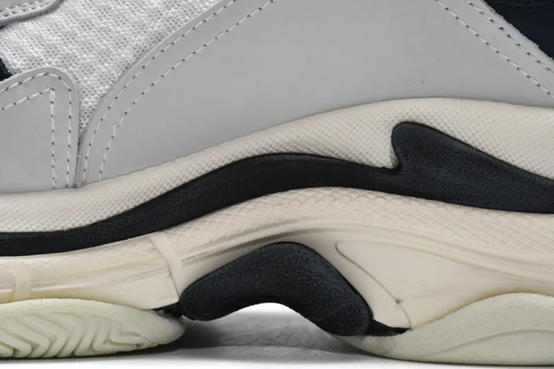  Balenciaga Triple S White Dark Blue 534217 W09E1 9000