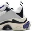  Balenciaga Triple S White Dark Blue 534217 W09E1 9000
