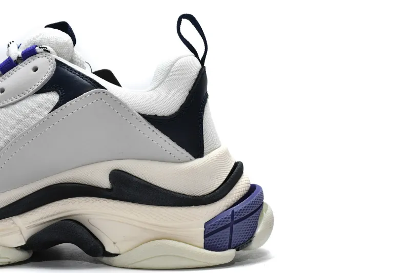  Balenciaga Triple S White Dark Blue 534217 W09E1 9000