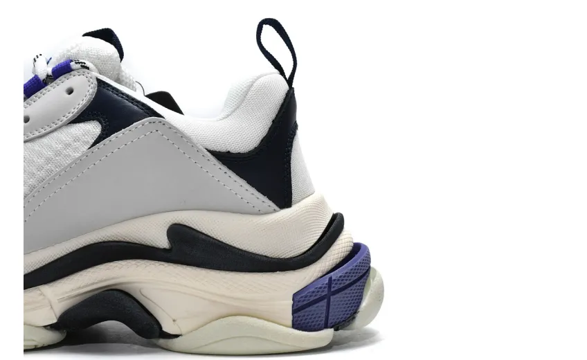  Balenciaga Triple S White Dark Blue 534217 W09E1 9000