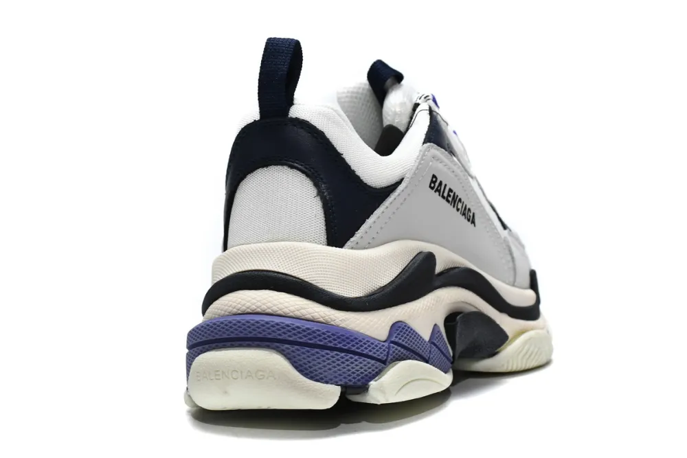  Balenciaga Triple S White Dark Blue 534217 W09E1 9000