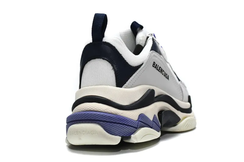  Balenciaga Triple S White Dark Blue 534217 W09E1 9000